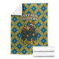 Buffalo Soldiers Christmas Blanket Blue Yellow Plaid Parade Illustration Design - African Pride