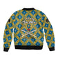 Buffalo Soldiers Christmas Bomber Jacket Blue Yellow Plaid Parade Illustration Design - African Pride