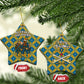 Buffalo Soldiers Christmas Ceramic Ornament Blue Yellow Plaid Parade Illustration Design - African Pride
