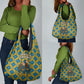 Buffalo Soldiers Christmas Grocery Bag Blue Yellow Plaid Parade Illustration Design - African Pride