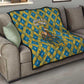 Buffalo Soldiers Christmas Quilt Blue Yellow Plaid Parade Illustration Design - African Pride