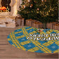 Buffalo Soldiers Christmas Tree Skirt Blue Yellow Plaid Parade Illustration Design - African Pride
