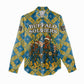 Buffalo Soldiers Christmas Women Casual Shirt Blue Yellow Plaid Parade Illustration Design - African Pride