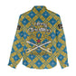 Buffalo Soldiers Christmas Women Casual Shirt Blue Yellow Plaid Parade Illustration Design - African Pride