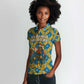 Buffalo Soldiers Christmas Women Polo Shirt Blue Yellow Plaid Parade Illustration Design - African Pride