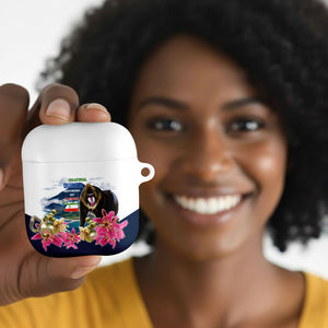 Equatorial Guinea Independence Day Mandrill AirPods Case Patriotic Floral African Pride Map