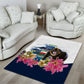 Equatorial Guinea Independence Day Mandrill Area Rug Patriotic Floral African Pride Map