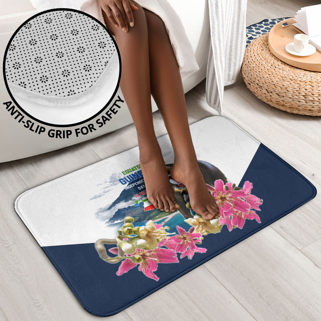Equatorial Guinea Independence Day Mandrill Bathroom Set Patriotic Floral African Pride Map