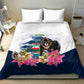 Equatorial Guinea Independence Day Mandrill Bedding Set Patriotic Floral African Pride Map