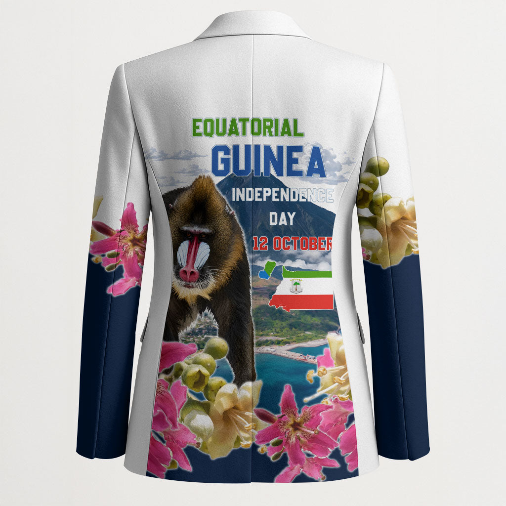Equatorial Guinea Independence Day Mandrill Blazer Patriotic Floral African Pride Map