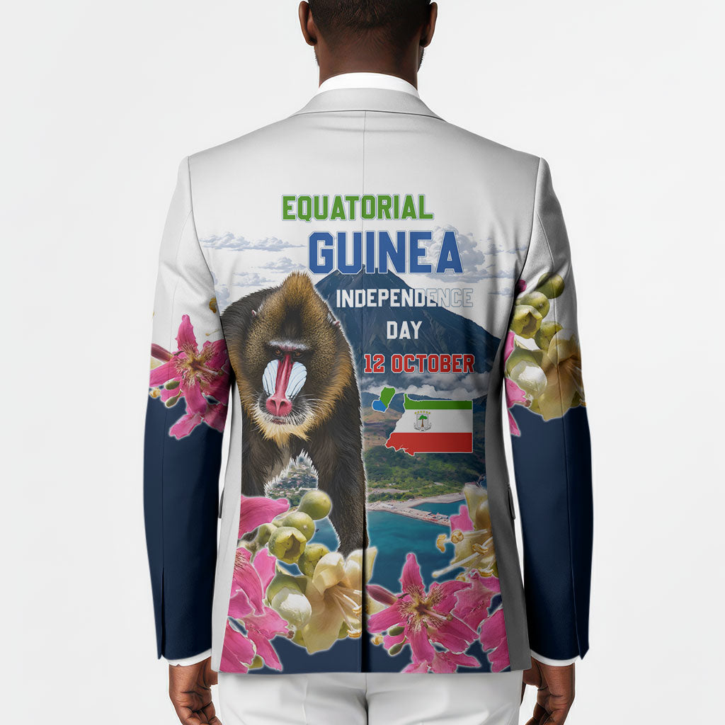 Equatorial Guinea Independence Day Mandrill Blazer Patriotic Floral African Pride Map