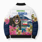 Equatorial Guinea Independence Day Mandrill Bomber Puffer Jacket Patriotic Floral African Pride Map