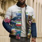 Equatorial Guinea Independence Day Mandrill Bomber Puffer Jacket Patriotic Floral African Pride Map
