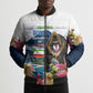 Equatorial Guinea Independence Day Mandrill Bomber Puffer Jacket Patriotic Floral African Pride Map