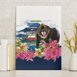 Equatorial Guinea Independence Day Mandrill Canvas Wall Art Patriotic Floral African Pride Map