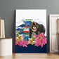 Equatorial Guinea Independence Day Mandrill Canvas Wall Art Patriotic Floral African Pride Map