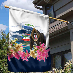 Equatorial Guinea Independence Day Mandrill Garden Flag Patriotic Floral African Pride Map