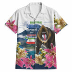 Equatorial Guinea Independence Day Mandrill Hawaiian Shirt Patriotic Floral African Pride Map