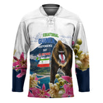 Equatorial Guinea Independence Day Mandrill Hockey Jersey Patriotic Floral African Pride Map