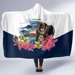 Equatorial Guinea Independence Day Mandrill Hooded Blanket Patriotic Floral African Pride Map