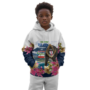 Equatorial Guinea Independence Day Mandrill Kid Hoodie Patriotic Floral African Pride Map
