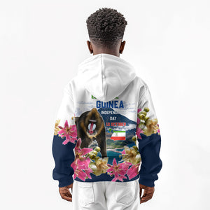Equatorial Guinea Independence Day Mandrill Kid Hoodie Patriotic Floral African Pride Map