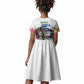 Equatorial Guinea Independence Day Mandrill Kid Short Sleeve Dress Patriotic Floral African Pride Map