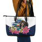 Equatorial Guinea Independence Day Mandrill Leather Tote Bag Patriotic Floral African Pride Map