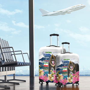 Equatorial Guinea Independence Day Mandrill Luggage Cover Patriotic Floral African Pride Map