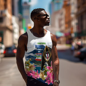 Equatorial Guinea Independence Day Mandrill Men Tank Top Patriotic Floral African Pride Map