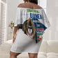 Equatorial Guinea Independence Day Mandrill Off Shoulder Short Dress Patriotic Floral African Pride Map