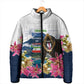 Equatorial Guinea Independence Day Mandrill Padded Jacket Patriotic Floral African Pride Map