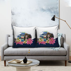 Equatorial Guinea Independence Day Mandrill Pillow Cover Patriotic Floral African Pride Map