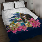 Equatorial Guinea Independence Day Mandrill Quilt Bed Set Patriotic Floral African Pride Map