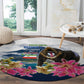 Equatorial Guinea Independence Day Mandrill Round Carpet Patriotic Floral African Pride Map