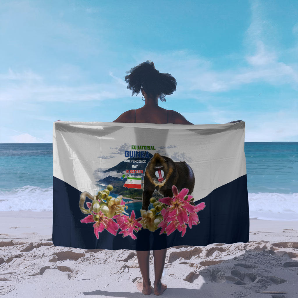 Equatorial Guinea Independence Day Mandrill Sarong Patriotic Floral African Pride Map