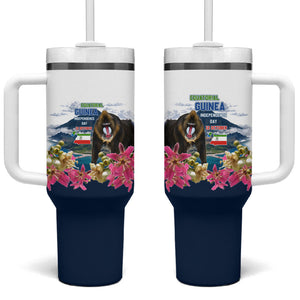 Equatorial Guinea Independence Day Mandrill Tumbler With Handle Patriotic Floral African Pride Map