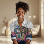 Equatorial Guinea Independence Day Mandrill Women Casual Shirt Patriotic Floral African Pride Map