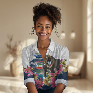Equatorial Guinea Independence Day Mandrill Women Casual Shirt Patriotic Floral African Pride Map