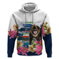 Equatorial Guinea Independence Day Mandrill Zip Hoodie Patriotic Floral African Pride Map