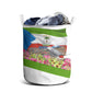 Equatorial Guinea Independence Day Parrot Laundry Basket Patriotic Flag Coat Of Arms Tropical Floral