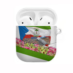 Equatorial Guinea Independence Day Parrot AirPods Case Patriotic Flag Coat Of Arms Tropical Floral