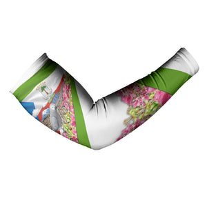Equatorial Guinea Independence Day Parrot Arm Sleeves Patriotic Flag Coat Of Arms Tropical Floral