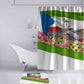 Equatorial Guinea Independence Day Parrot Bathroom Set Patriotic Flag Coat Of Arms Tropical Floral