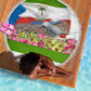 Equatorial Guinea Independence Day Parrot Beach Blanket Patriotic Flag Coat Of Arms Tropical Floral