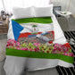 Equatorial Guinea Independence Day Parrot Bedding Set Patriotic Flag Coat Of Arms Tropical Floral