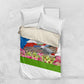 Equatorial Guinea Independence Day Parrot Bedding Set Patriotic Flag Coat Of Arms Tropical Floral