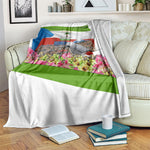 Equatorial Guinea Independence Day Parrot Blanket Patriotic Flag Coat Of Arms Tropical Floral
