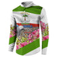 Equatorial Guinea Independence Day Parrot Button Sweatshirt Patriotic Flag Coat Of Arms Tropical Floral