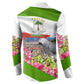 Equatorial Guinea Independence Day Parrot Button Sweatshirt Patriotic Flag Coat Of Arms Tropical Floral